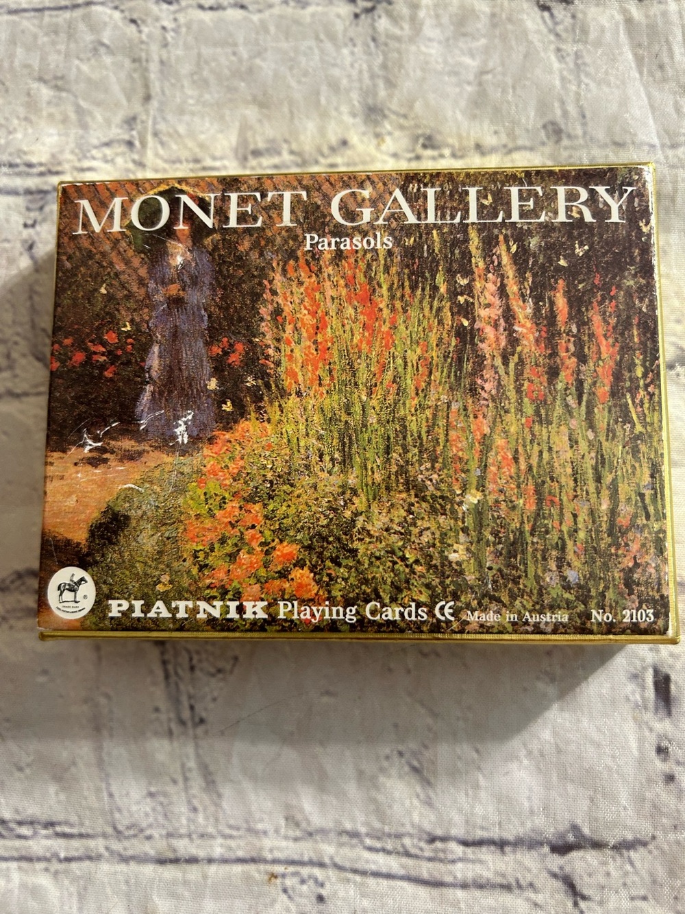 PIATNIK PLAYING CARDS SET CLAUDE MONET GALLERY SERIES STANDARD BRIDGE SIZED
